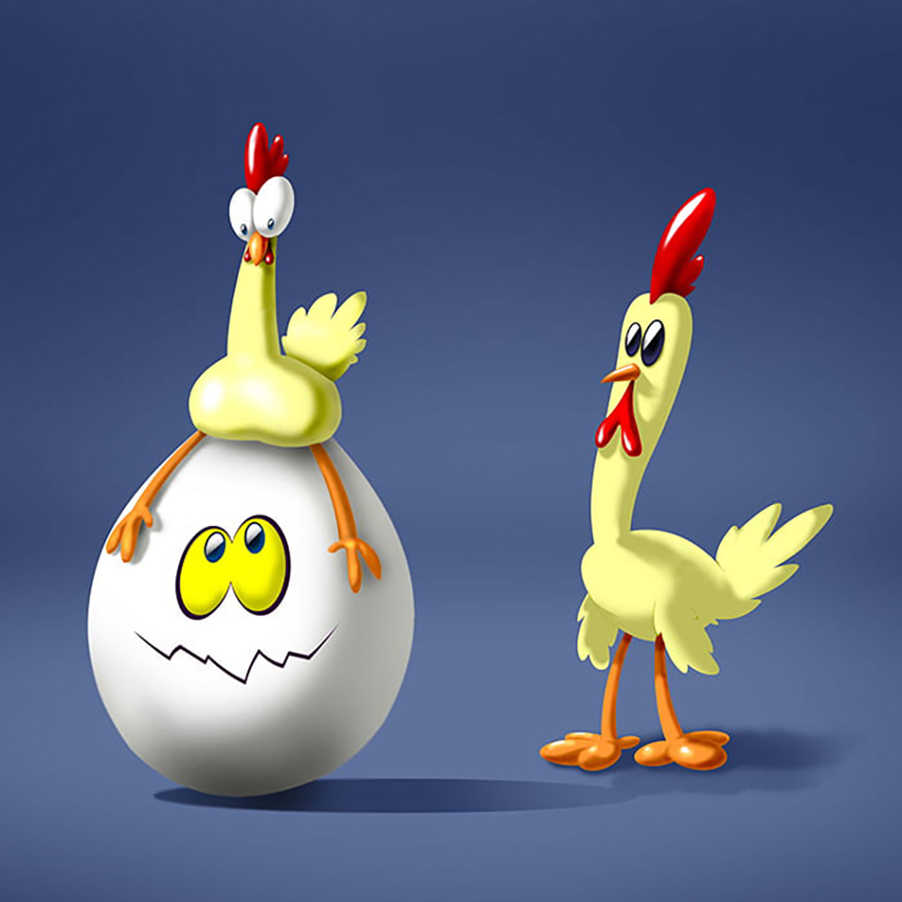 طراحی کارکتر تخم مرغ مروارید